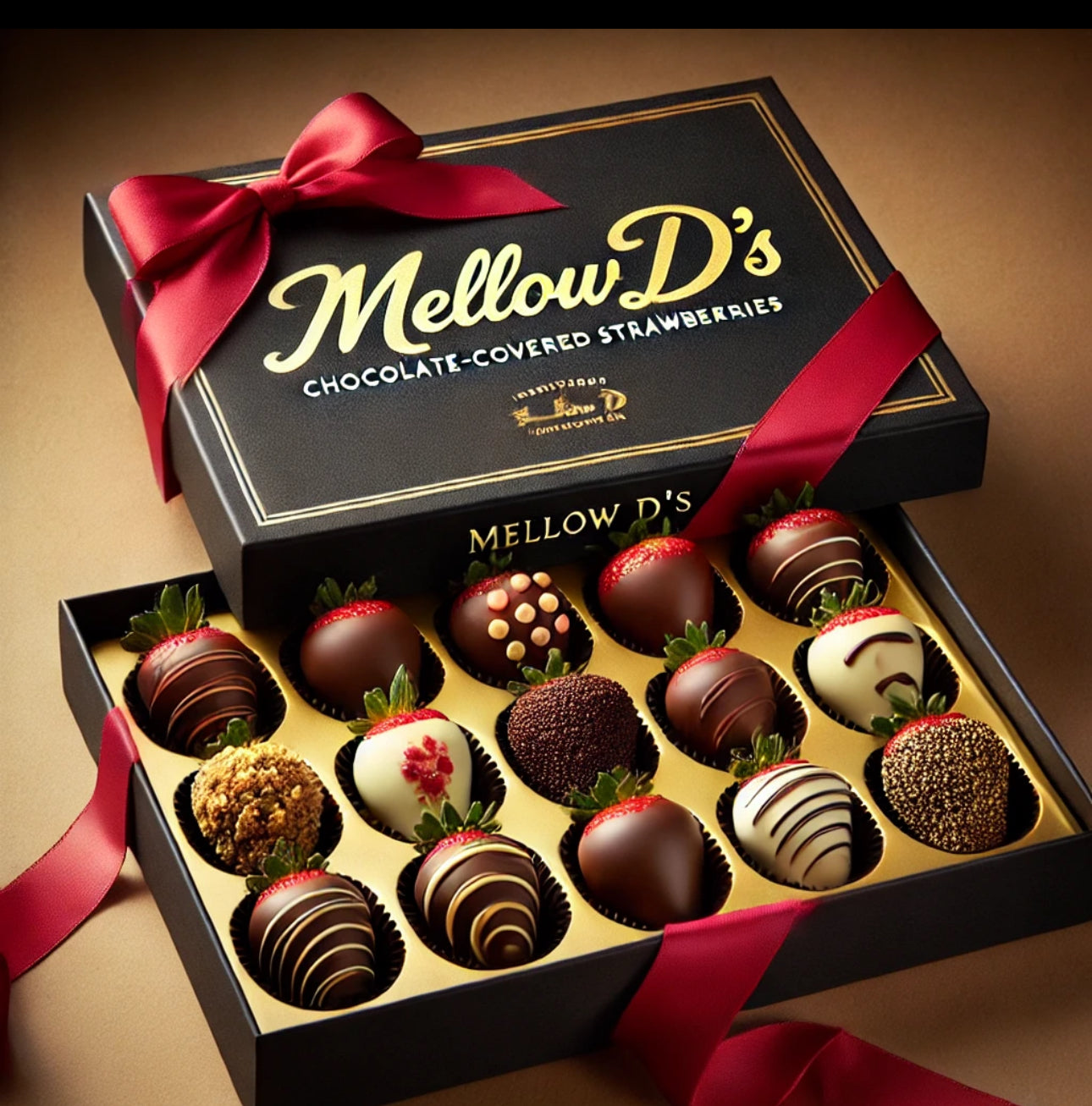 A Dozen Chocolate Covered Strawberries (Additional $5 for decorating).